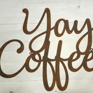 Rustic coffee sign